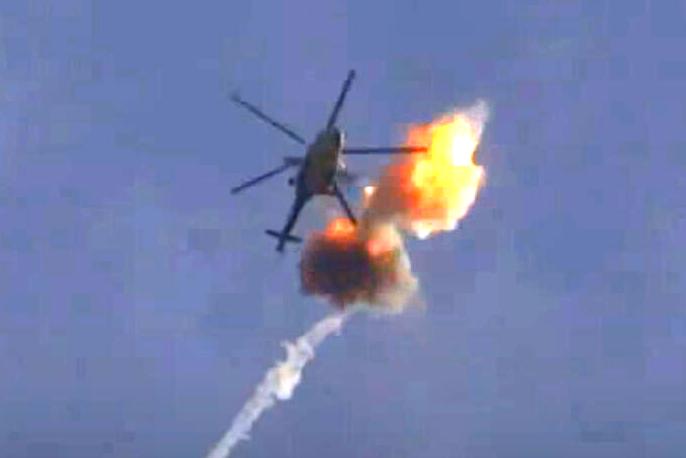 Минобороны заявило об уничтожении российского вертолета Ми-8 в Сирии