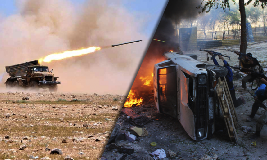 Реактивная артиллерия элитных войск Асада отправила боевиков прямиком в ад