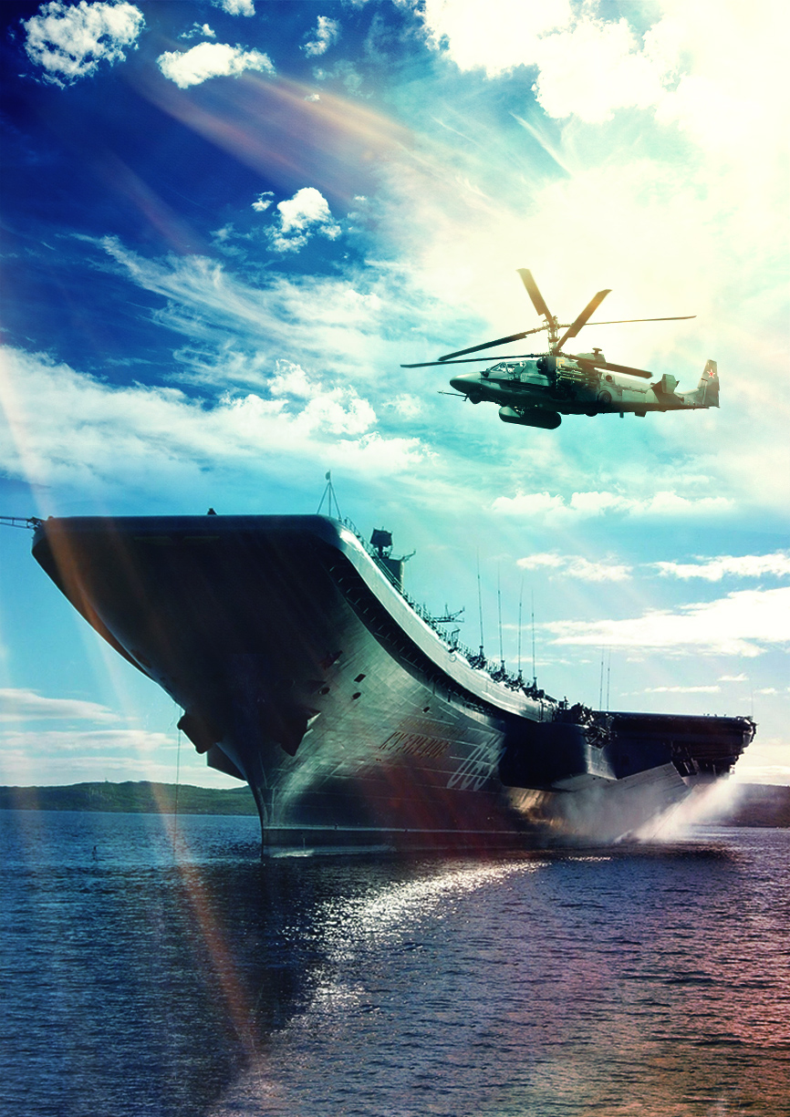 «Аллигатор» оседлал «Кузнецова»: первые фото вертолёта на палубе авианосце