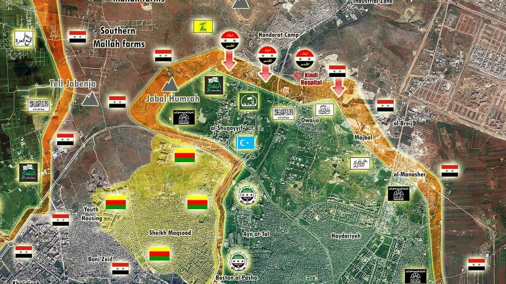 Сирийская армия взяла лагерь Хандарат и госпиталь Кинди севернее Алеппо