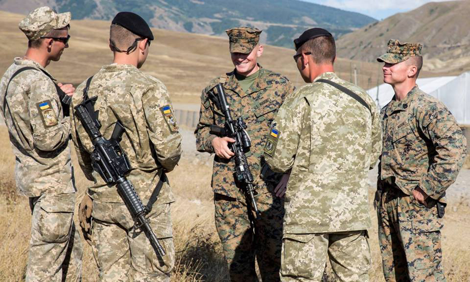Украинские морпехи на учениях НАТО «Agile Spirit — 2016» выглядели дикарями