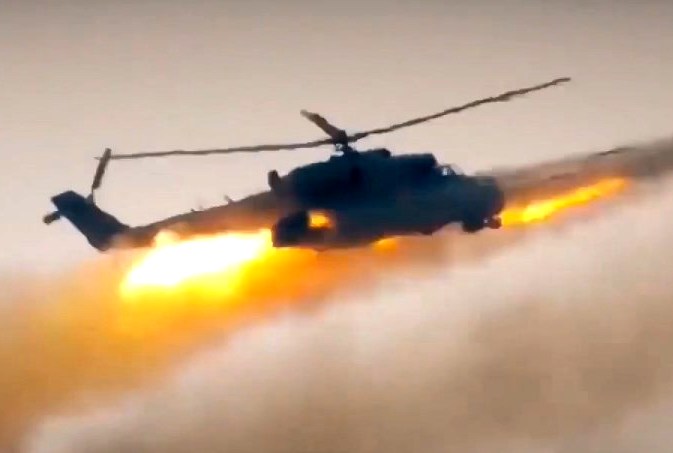 Боевики в Сирии засняли уникальные кадры "работы" Ми-24 и Ми-35М