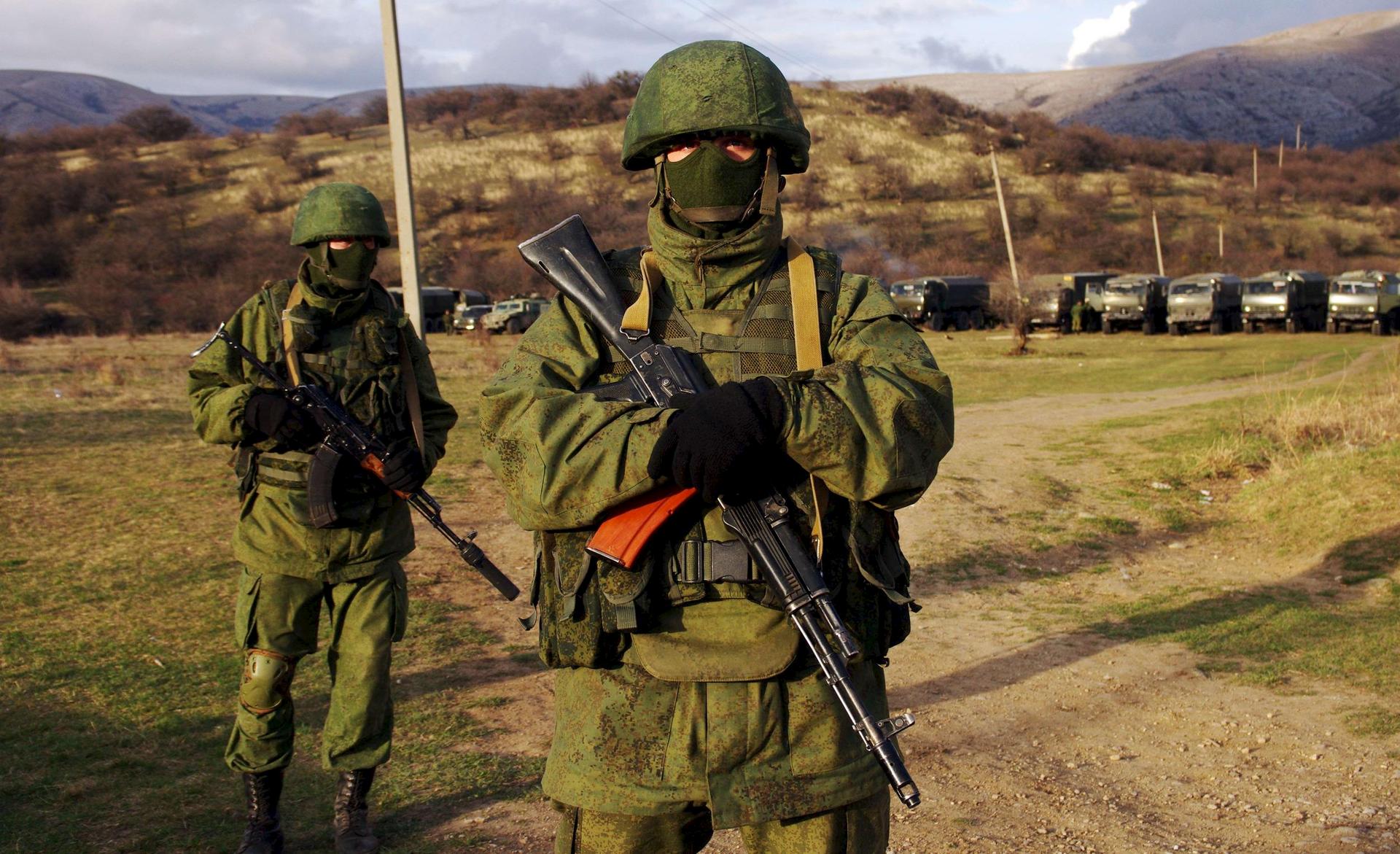 Российские военные в балаклаве