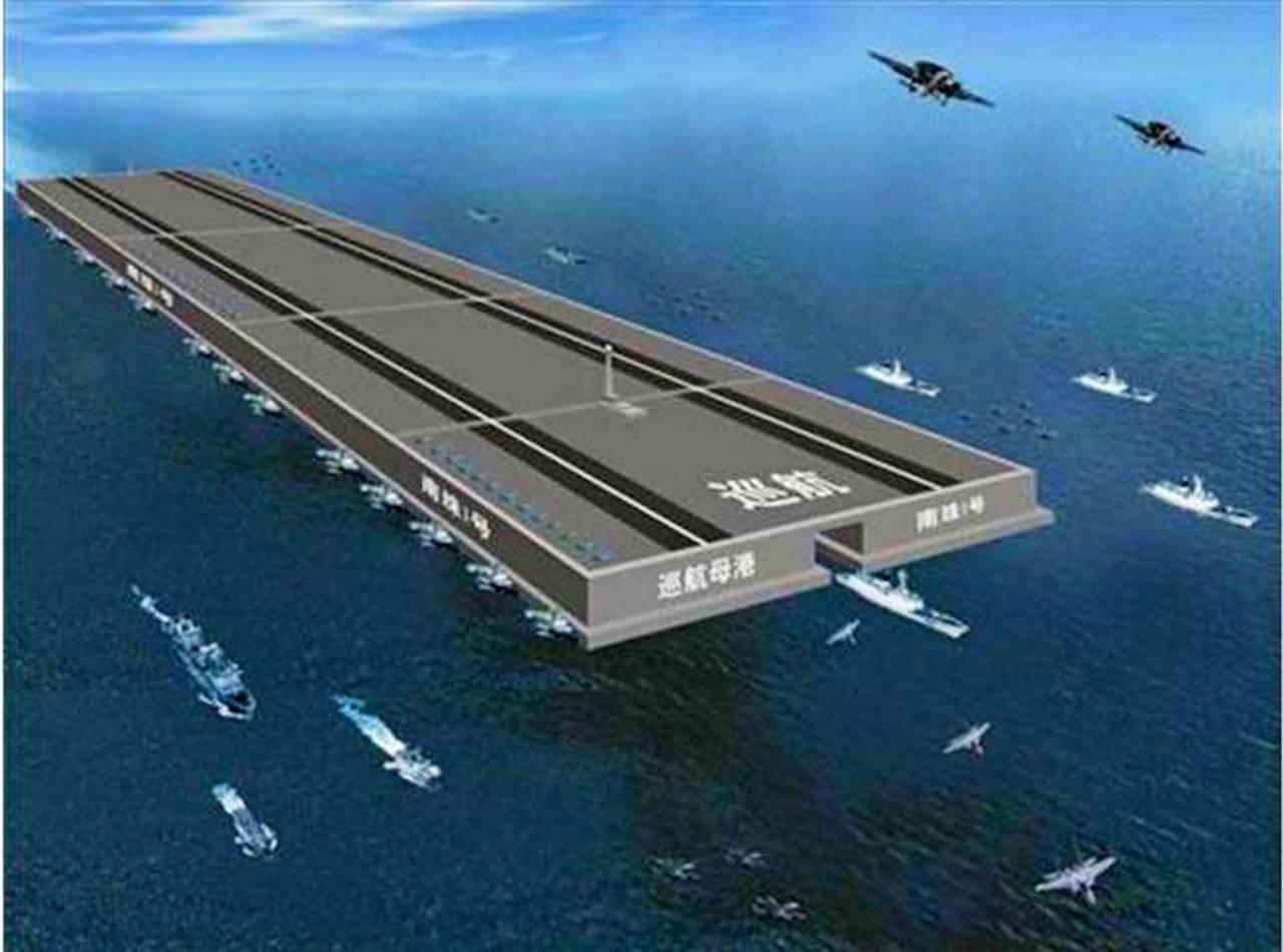 Платформа америка. Морская Боевая авианесущая платформа.. Перспективный авианосец Китая. Авианосец тримаран будущего. Проект гигантского авианосца.