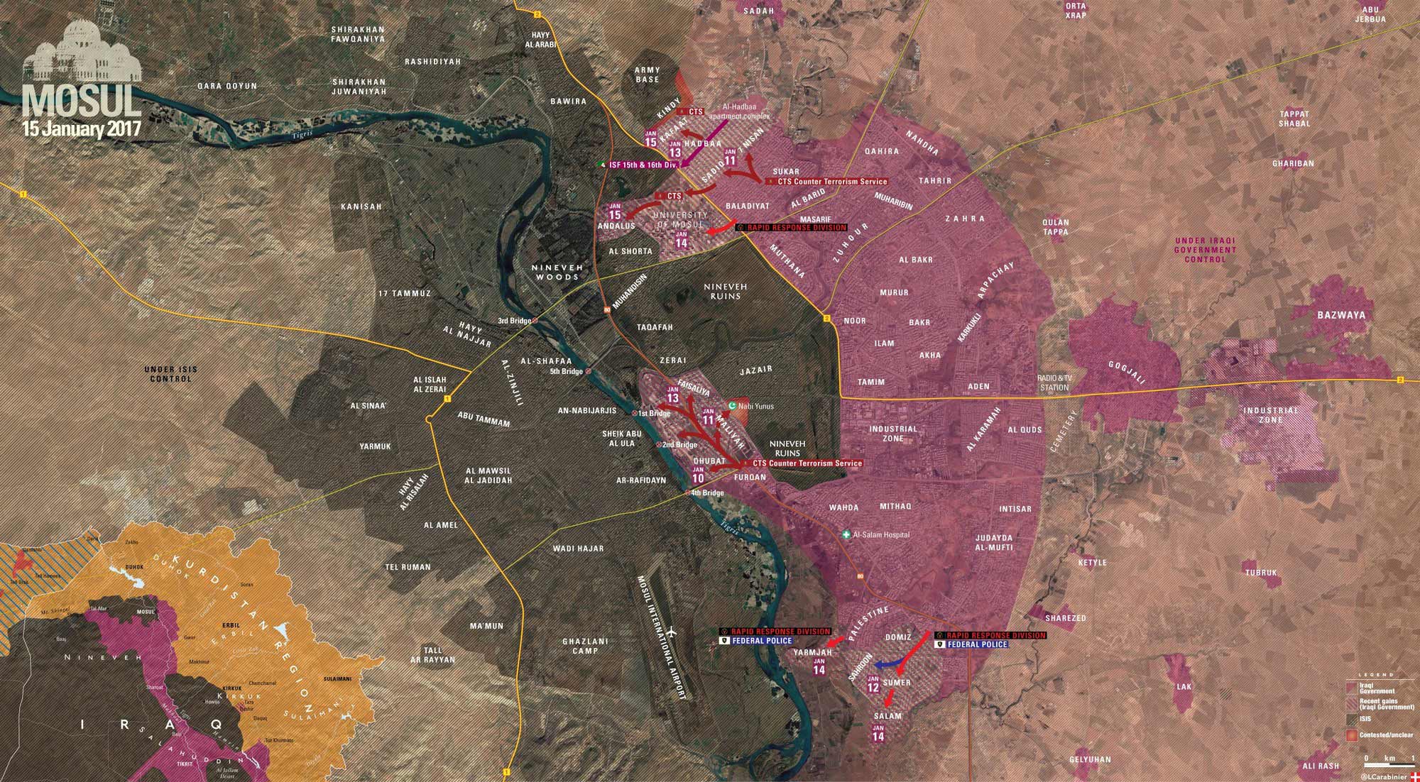 Иракская армия взяла под контроль большую часть восточного Мосула