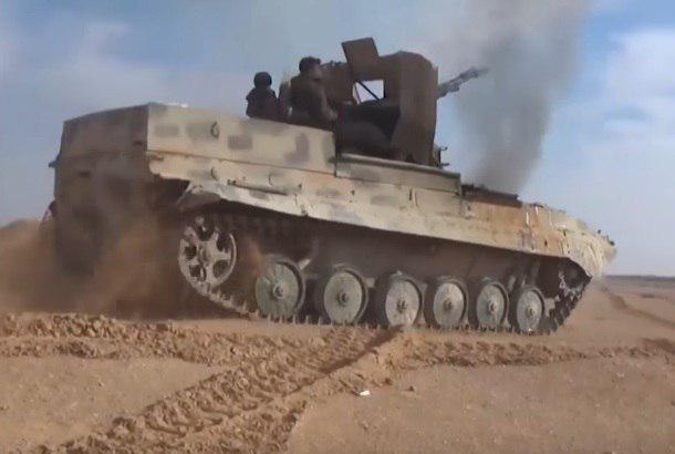 Новая сирийская штурмовая БМП «Скрежет» замечена в ходе боёв близ Пальмиры