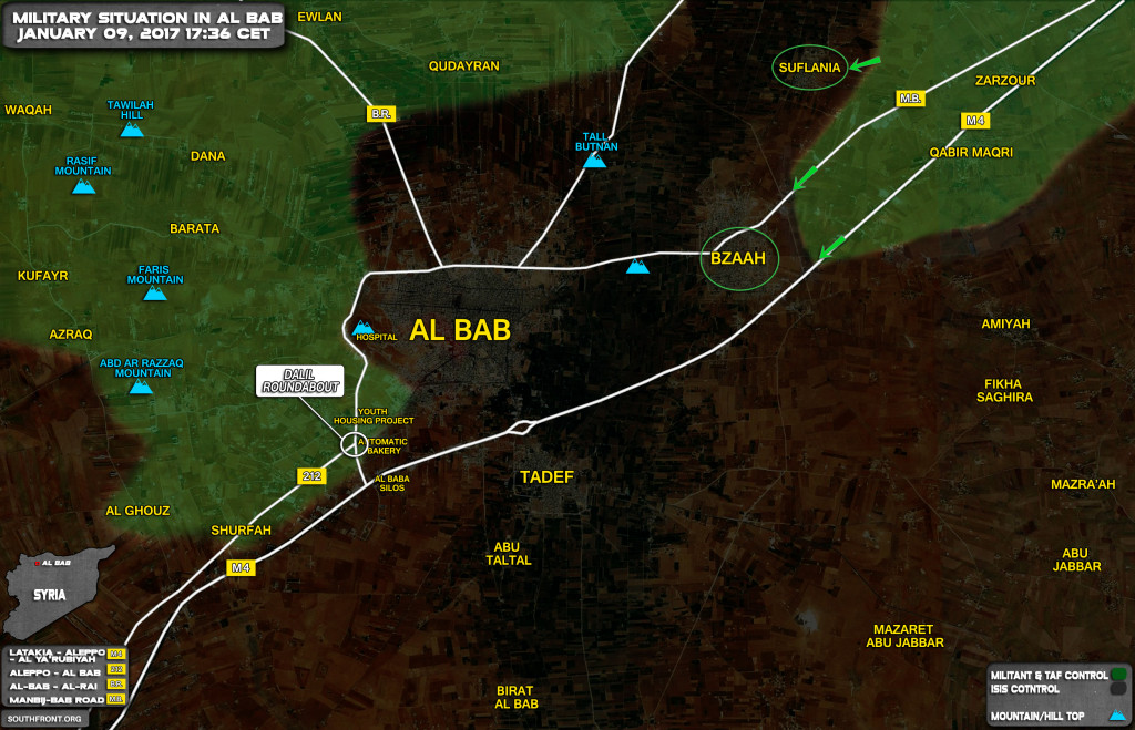 Турецко-исламистские войска наступают на Аль-Баб с востока