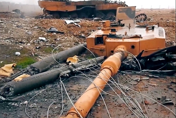 «Леопард» без башни: появились фото полностью уничтоженных турецких танков