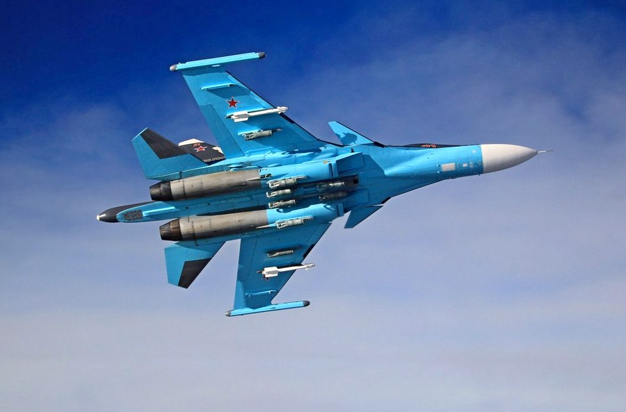 Сирийские военкоры показали «работу» российских Су-34