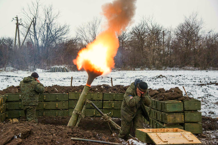 Мощный минометный огонь ополчения ДНР усмирил ВСУшников под Авдеевкой