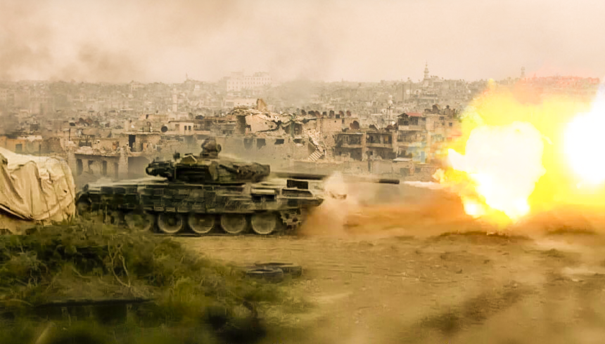 Сирийцы засняли результативный танковый натиск Т-55 и Т-72 в Даръа