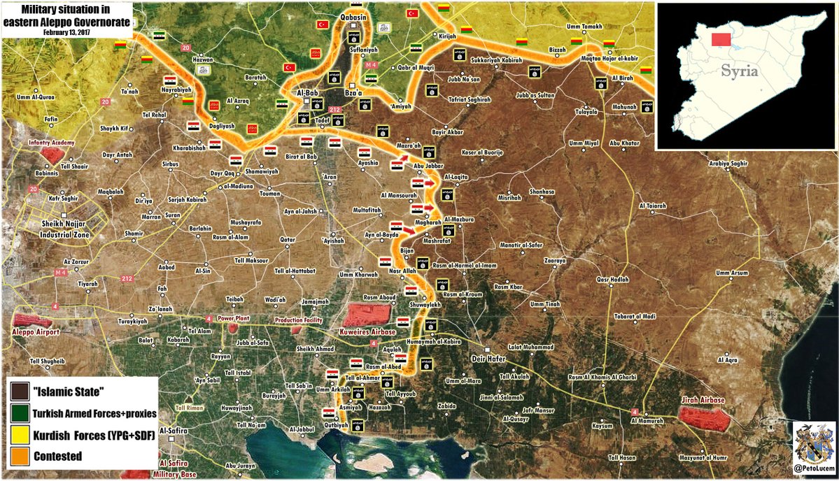 Сирийская армия освободила до 9 селений к юго-востоку от Аль-Баба