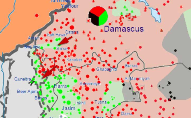 Сирийское командование перебрасывает войска из Вади Барада в Кунейтра