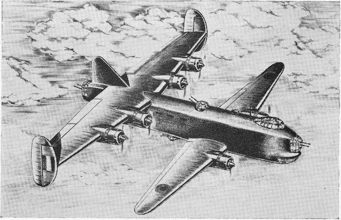 Проект тяжелого бомбардировщика Miles Libellula B.1. Великобритания Проект тяжелого бомбардировщика Miles Libellula B.1. Великобритания