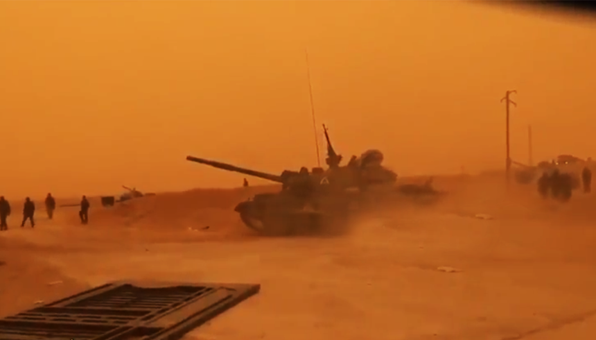 Сирийцы засняли первый успех танкового наступления под Пальмирой