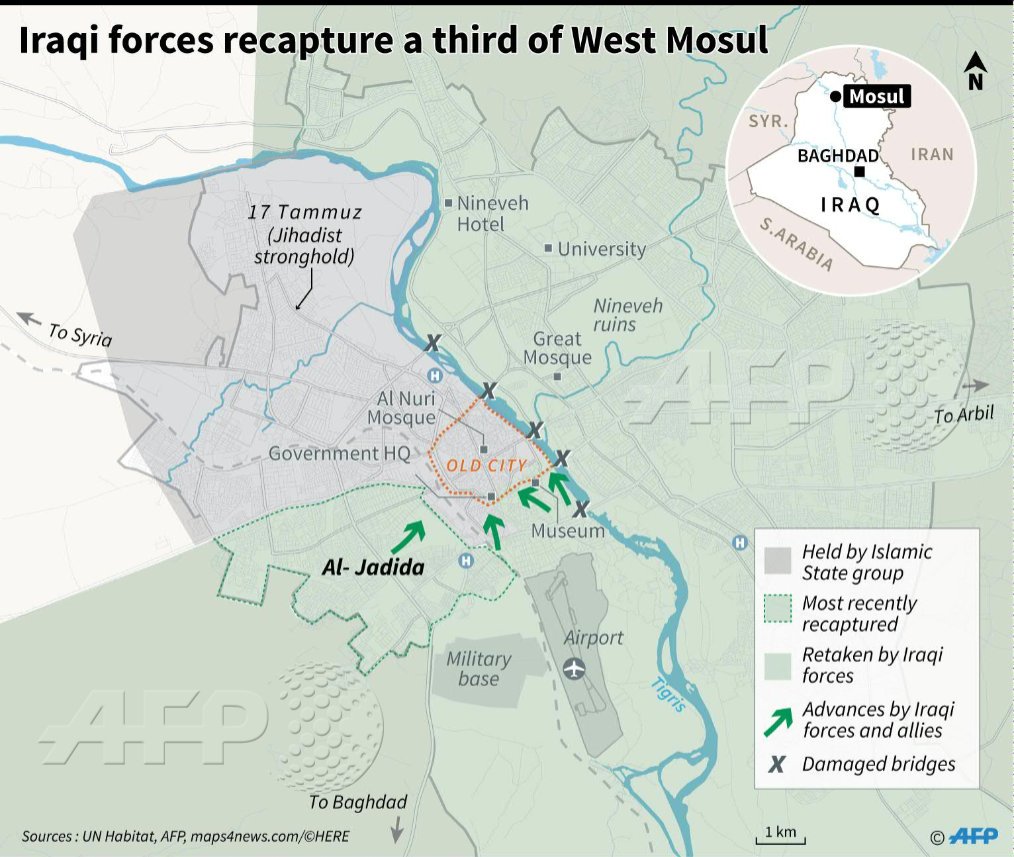 Иракские правительственные войска взяли под контроль треть западного Мосула