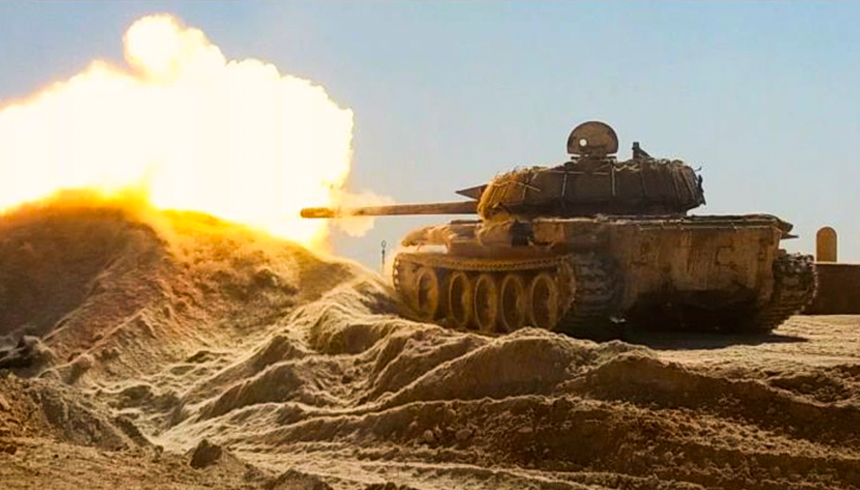 Сирийский Т-55 сорвал скрытную контратаку боевиков в Дейр-эз-Зоре
