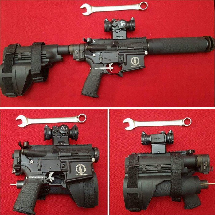 Благодаря комплекту Dolos, винтовка AR-15 легко вместится в сумку