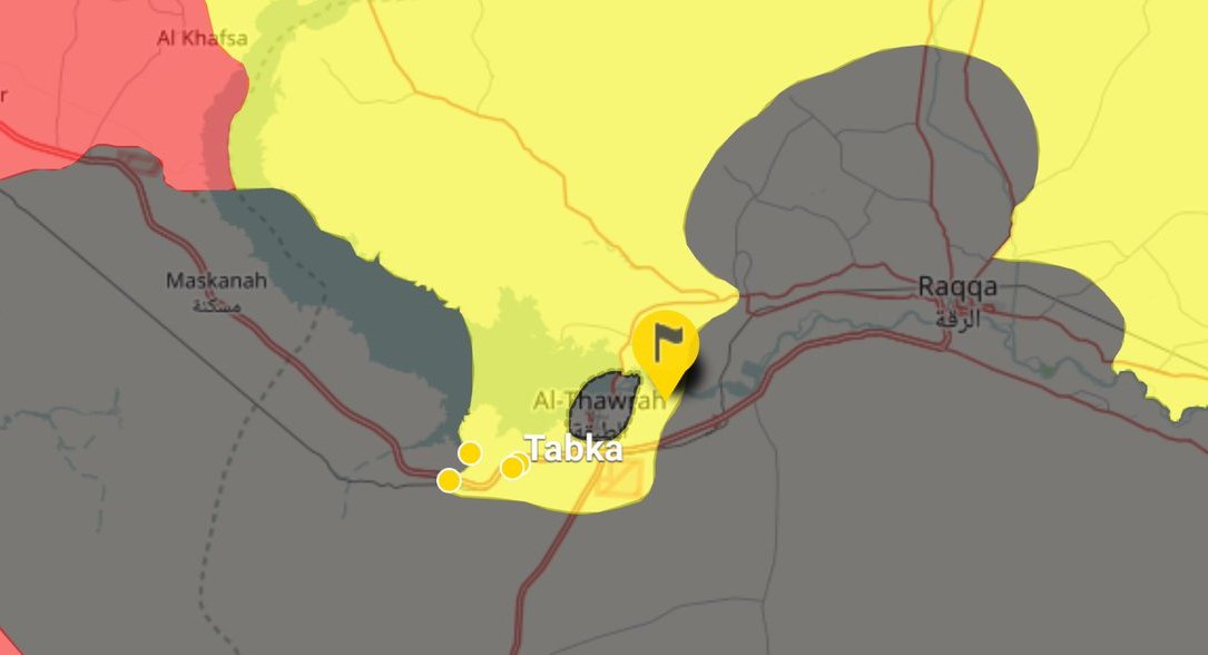 Курды полностью блокировал город Табка западнее Ракки