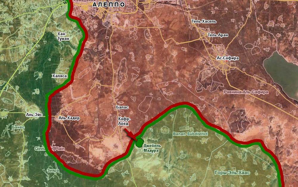 Сирийская армия попыталась атаковать исламистов южнее Алеппо