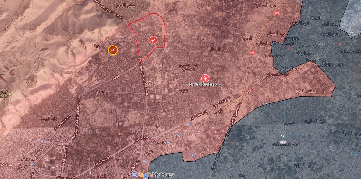 Район Барзе на севере Дамаска перешел под контроль сирийской армии