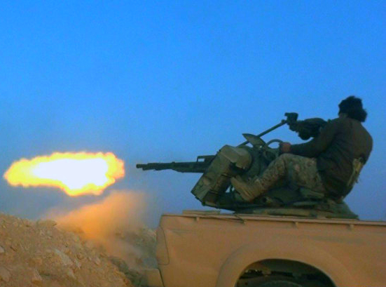 Вояки в Сирии засняли, как ракета ПТУР САА разорвала боевика с пулемётом
