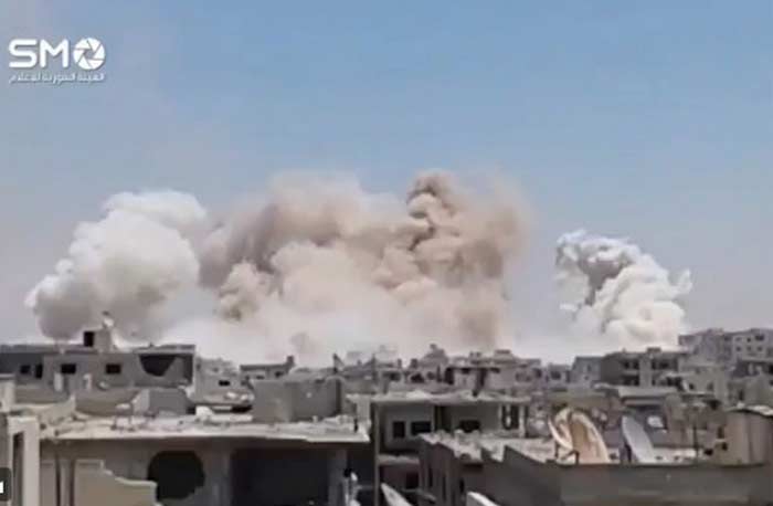 Сирийские войска наносят массированные удары по позициям боевиков в Дераа