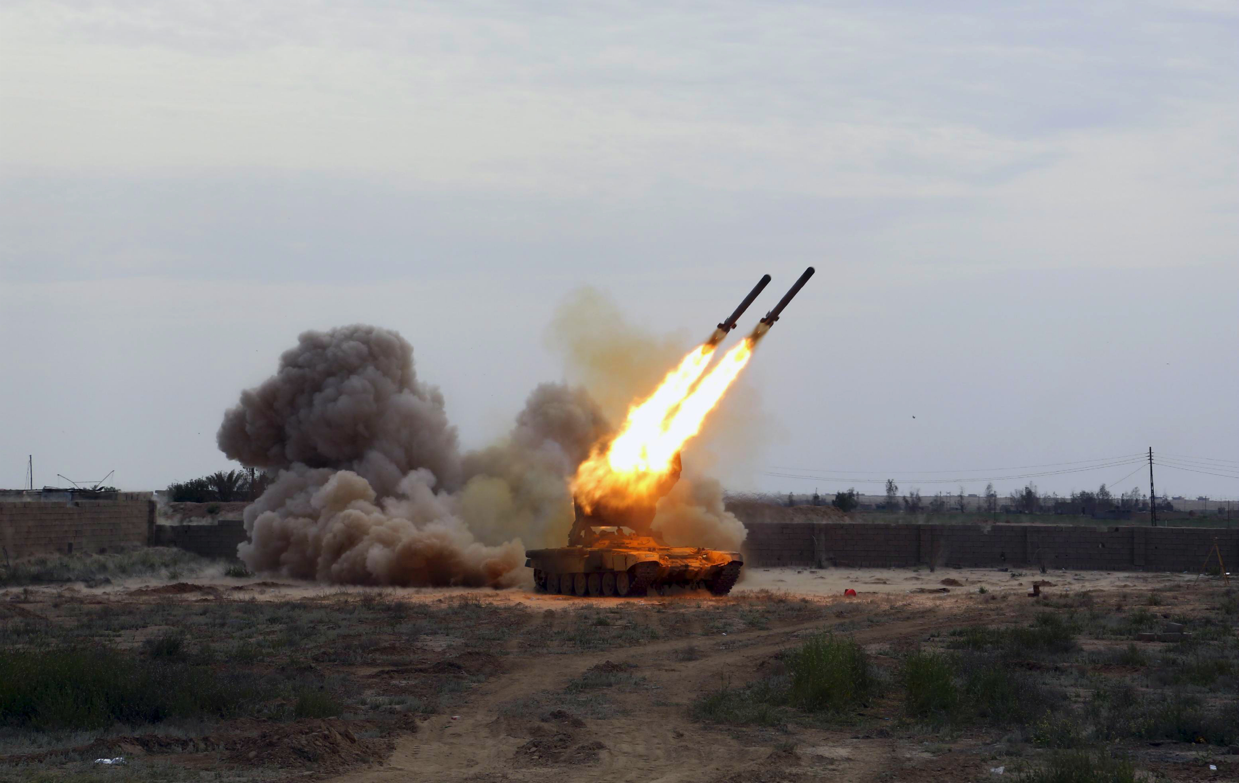 Боевики в Сирии засняли, как русский «Буратино» сжигает их позиции дотла