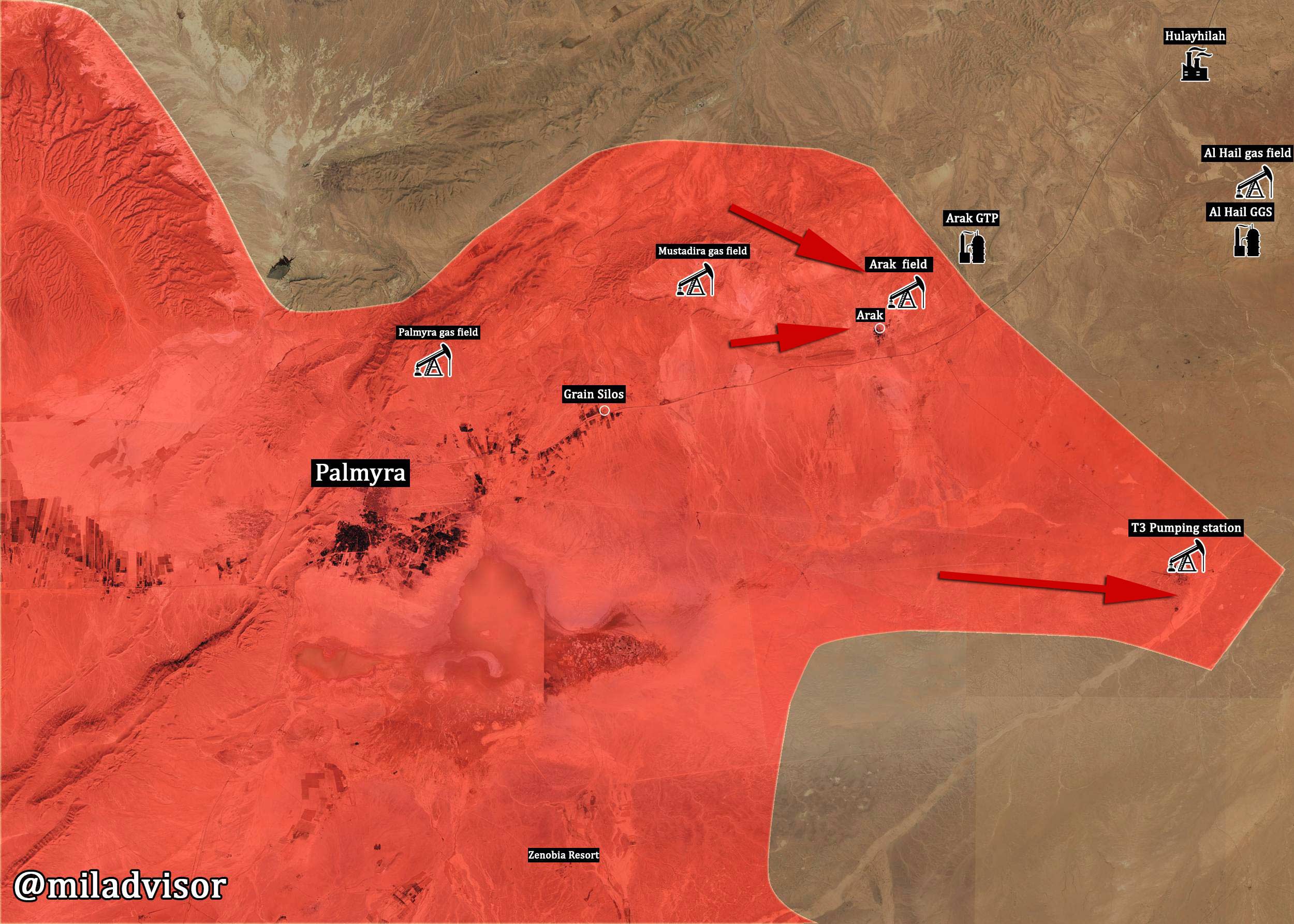Сирийская армия взяла под контроль район Арак и нефтяную станцию Т-3