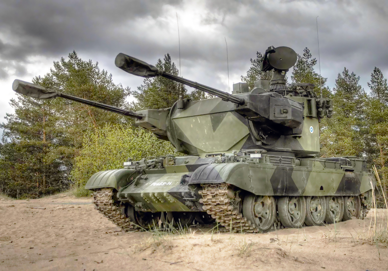 Финская ЗСУ ItPsv 90 на базе советского танка Т-55