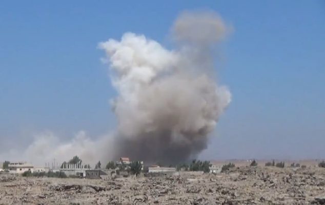 Молниеносная вертолетная атака САА на позиции бородачей в Эль-Ладжат