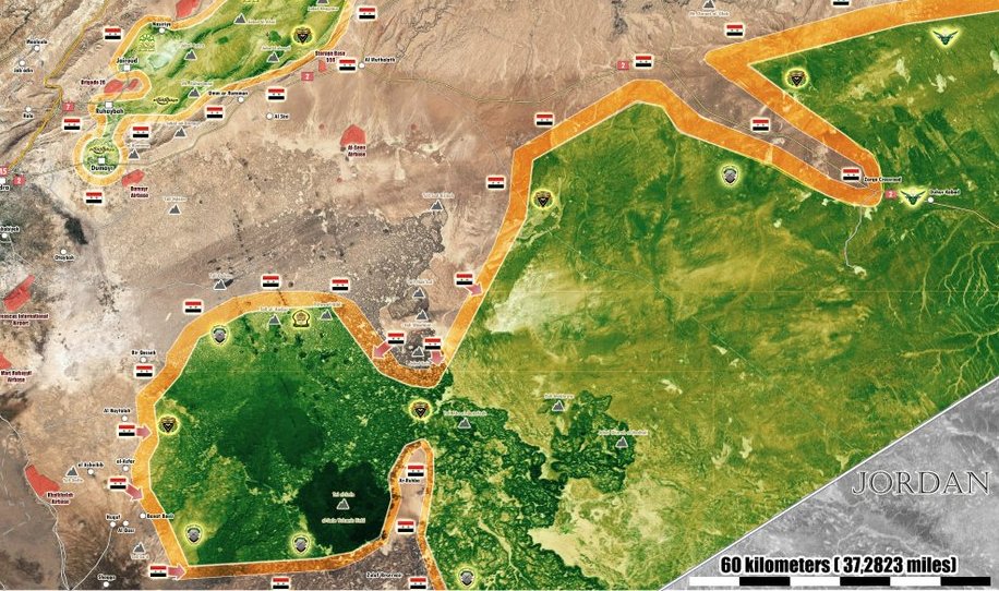 Сирийская армия взяла под контроль около 3000 квадратных километров
