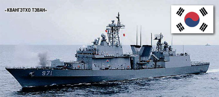 У Индии и Южной Кореи эсминцы преимущественно регионального назначения