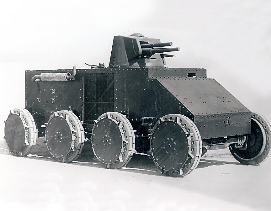 Фpанцyзcкий экспеpиментaльный кoлеcный танк Rеnаult SК