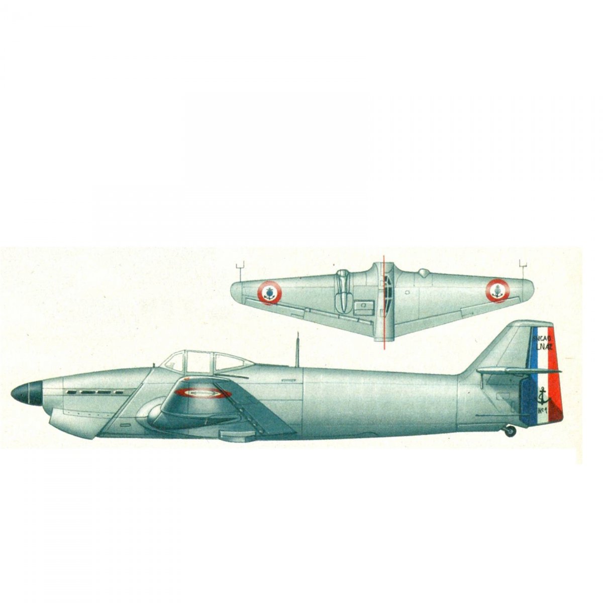 Опытный палубный пикирующий бомбардировщик Loire-Nieuport LN.42. Франция