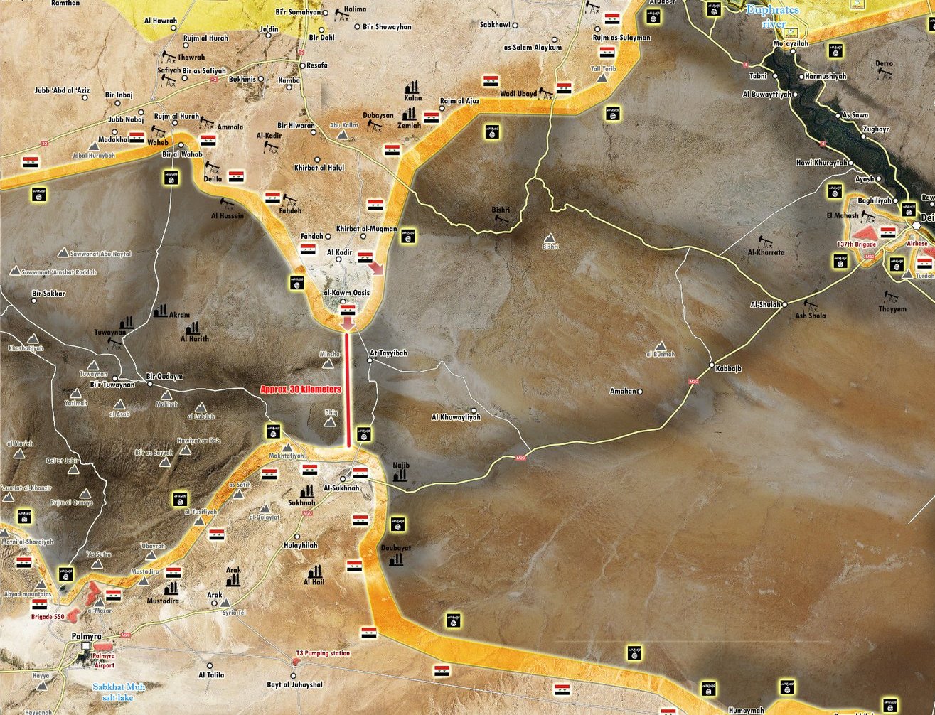 Сирийская армия продолжает окружение группировки ИГ в провинции Хомс