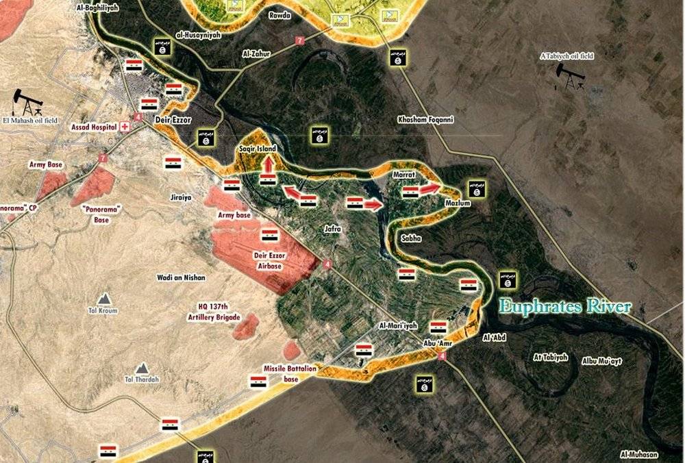 Сирийская армия ведет тяжелые бои за плацдарм на левом берегу Евфрата