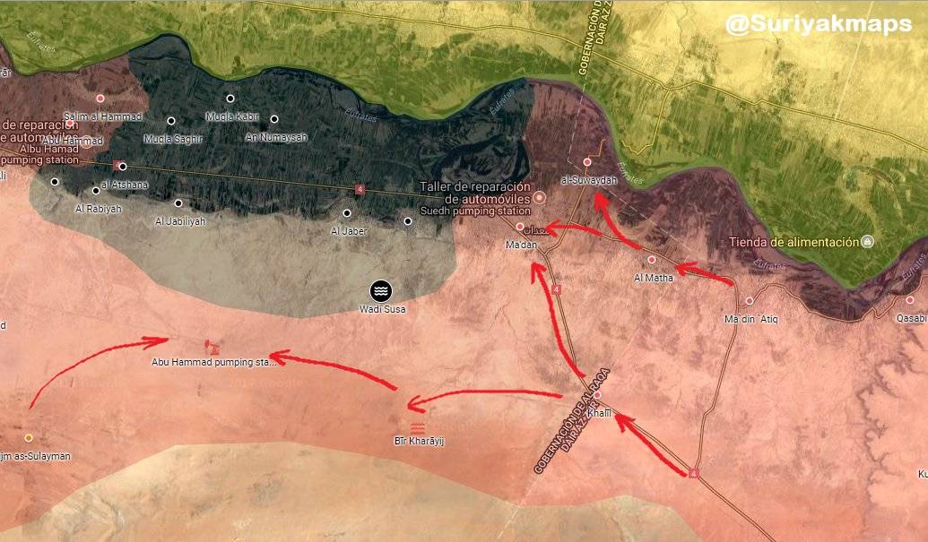 Сирийская армия освободила город Маадан на юго-востоке провинции Ракка