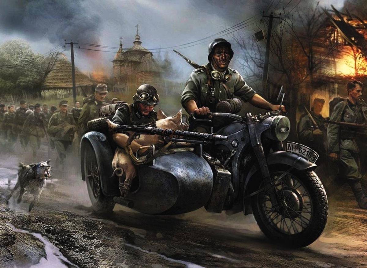 немецкие мотоциклисты второй мировой войны фото