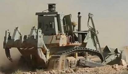 В Сирии впервые замечен бронебульдозер с защитой от ПТУР TOW