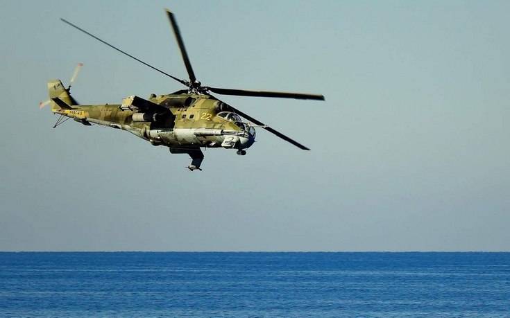Падение вертолета Ми-24 в Сирии показали на видео