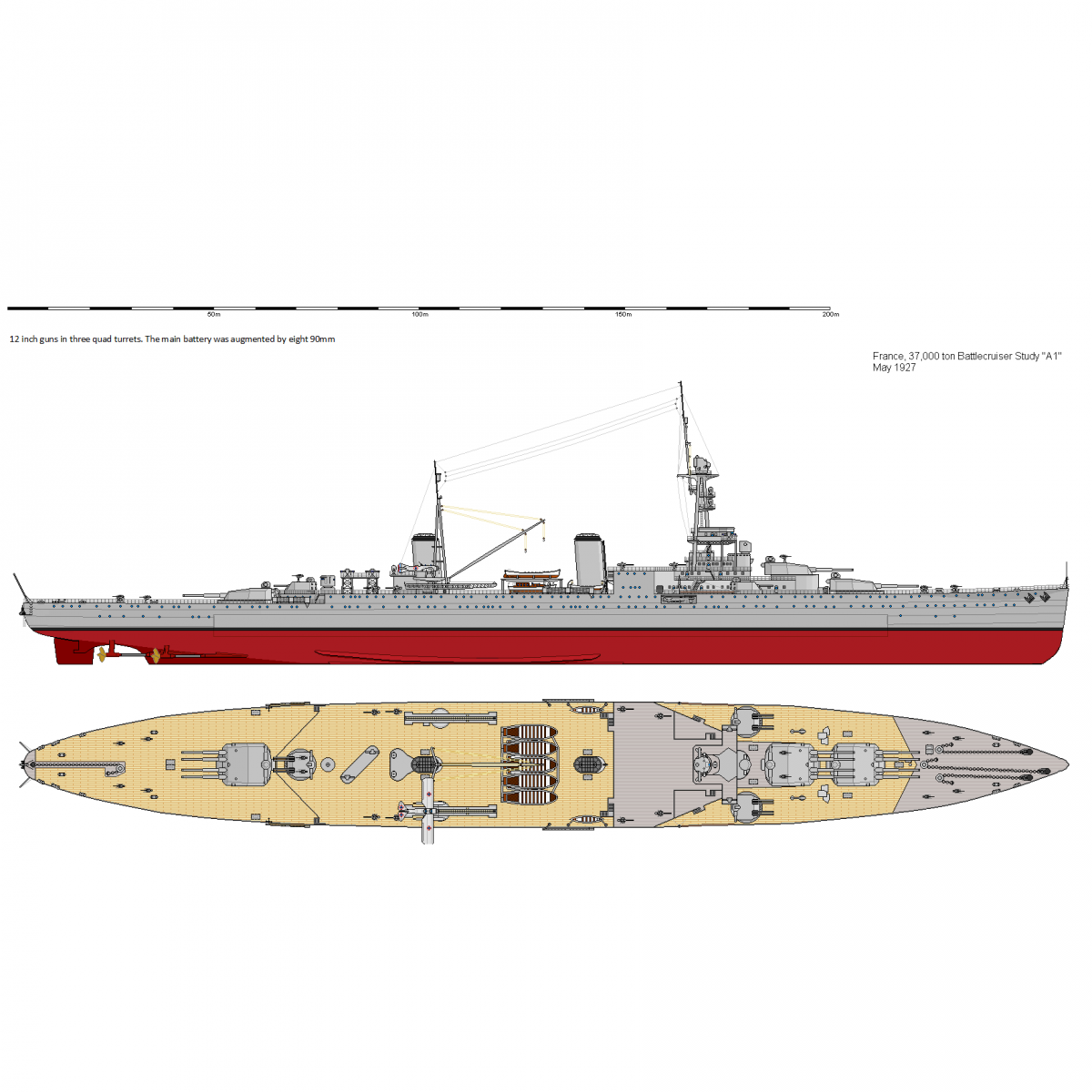 Нереализованные проекты французских крейсеров и линейных крейсеров 20-х