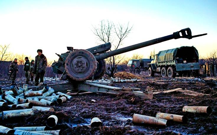 Появилось видео артиллерийского удара по позициям ВСУ под Донецком