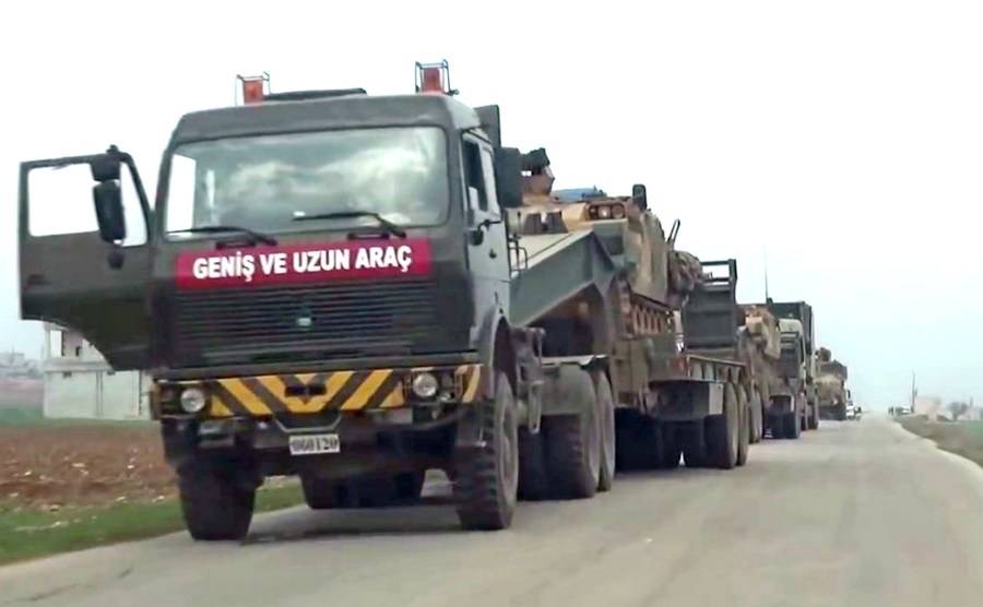 Огромный турецкий военный конвой пытается прорваться в Алеппо