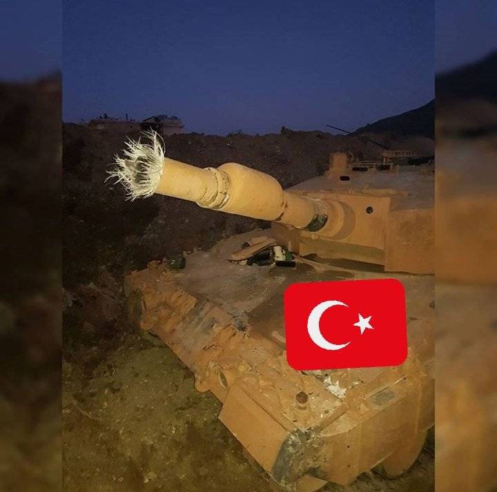 Турецкому танку Leopard в Сирии оторвало ствол