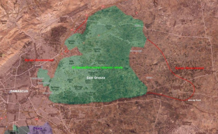 Крупное наступление САА в Дамаске: результат операции уже виден на карте
