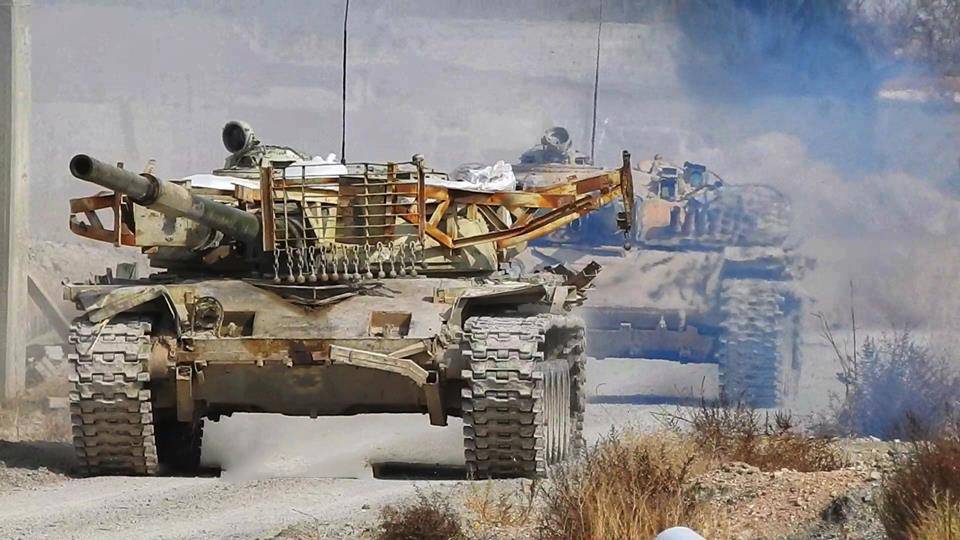 Наступление в Дамаске: движение танков САА на Аш-Ашари попало в кадр