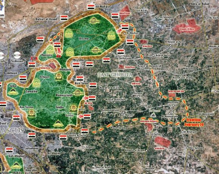 Разрезать котёл в Дамаске на 3 части: результаты боёв САА показали на карте