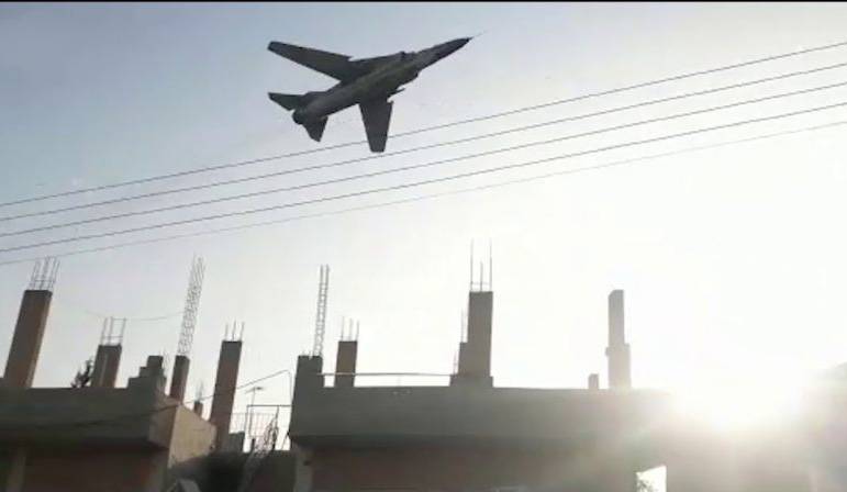 Бомбардировка в Каламуне: низкий пролет самолета ВВС САР попал на видео