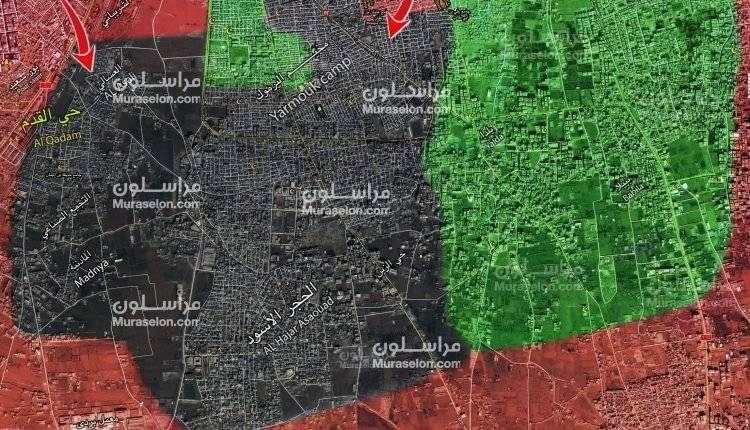 Ликвидация крупного котла на юге Дамаска: удары САА видны на новой карте